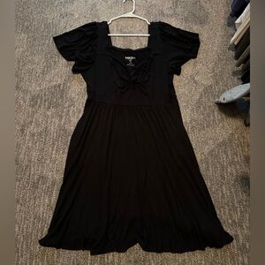 Torrid Skater Flutter Sleeve Black Dress, 1 14/16